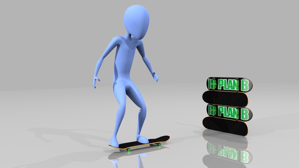 Skateboard ollie animation preview image 2